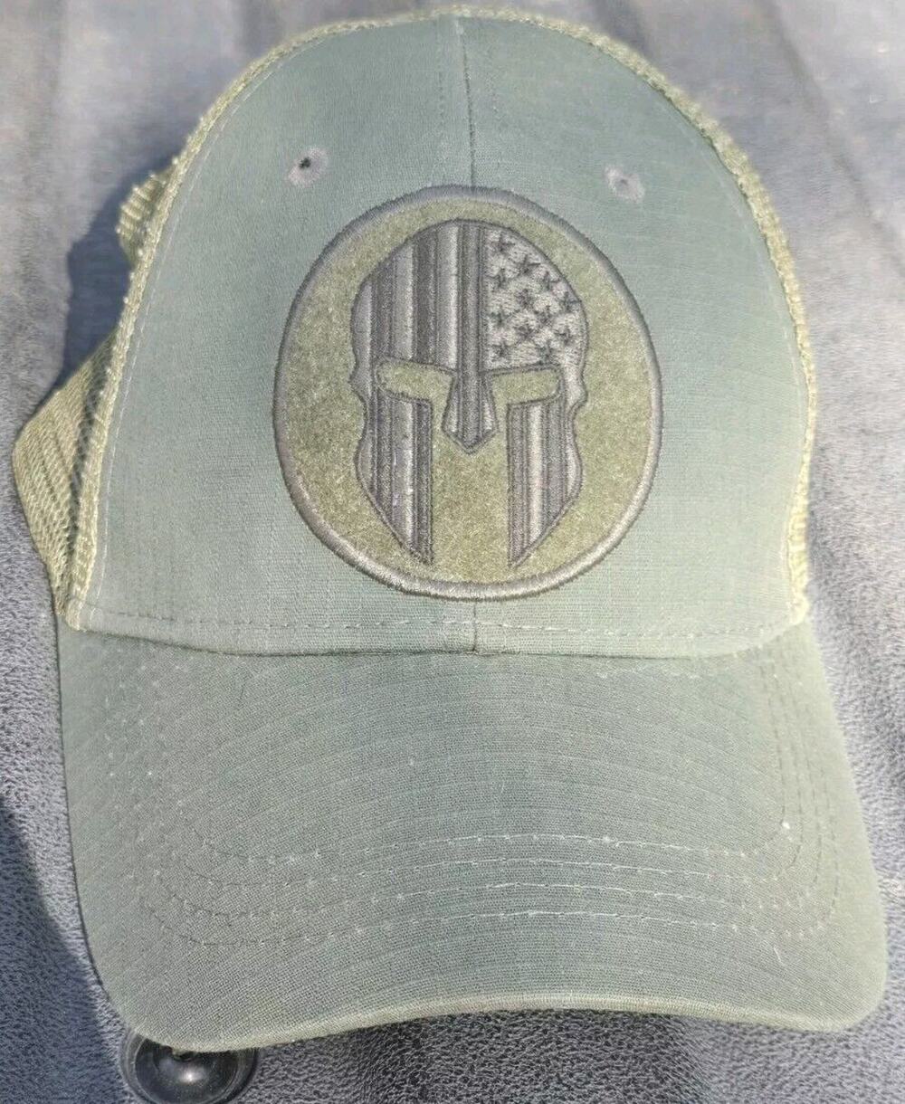 Highland Tactical Hat Cap Mesh Back Adjustable Trucker Snapback Spartan Green